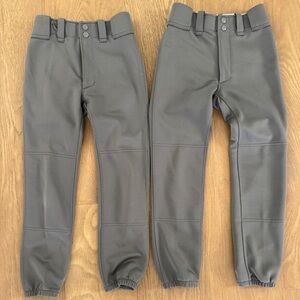 Mizuno Boys' Select Pro Baseball Pants, Charcoal Grey, size Medium